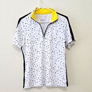 LOHLA SPORT  Stellar Pattern  Zip-Up  Golf Shirt M/L